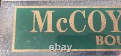 Vintage McCOY POTTERY Bought & Sold Reverse Painted Store Display Glass Sign