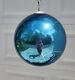 Vintage Mercury Glass Large Oversized Store Display Blue Ball Christmas Ornament