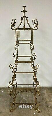 Vintage Mid Century Glass Metal Etagere Store Display