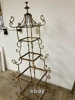 Vintage Mid Century Glass Metal Etagere Store Display