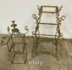 Vintage Mid Century Glass Metal Etagere Store Display