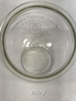 Vintage NATIONAL BISCUIT CO Glass Jar COUNTERTOP Store Display UNEEDA 10 NICE