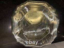 Vintage Necco Peach Blossom Art Deco Glass Candy Jar (store display) with lid