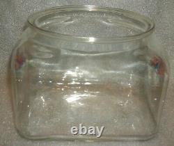 Vintage Nostalgic Lance Cracker Cookie Heavy Glass Counter Jar No LID Lovely Jar