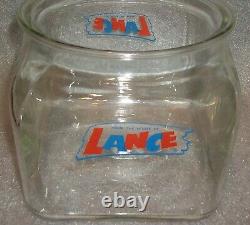 Vintage Nostalgic Lance Cracker Cookie Heavy Glass Counter Jar No LID Lovely Jar