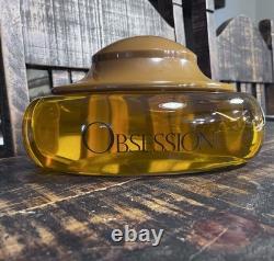 Vintage Obsession Calvin Klein Large Glass Perfume-Bottle Store Display Full New