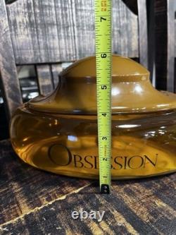 Vintage Obsession Calvin Klein Large Glass Perfume-Bottle Store Display Full New