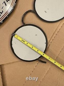 Vintage Optical Shop Glasses Sign Two Piece Rare Porcelain Double Sided