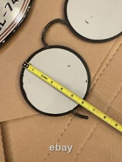Vintage Optical Shop Glasses Sign Two Piece Rare Porcelain Double Sided Vintage Optical Shop Glasses Sign Two Piece Rare Porcelain Double Sided