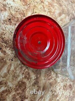 Vintage Original Lance Jar glass with Red Metal Top