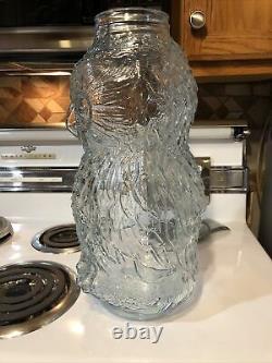 Vintage Owl Jar Glass Container Store Display The Wise Old Owl