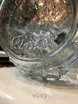 Vintage Owl Jar Glass Container Store Display The Wise Old Owl