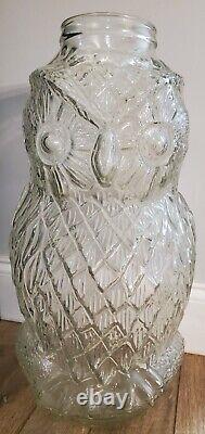 Vintage Owl Jar Glass Container Store Display The Wise Old Owl 21 Inches Tall