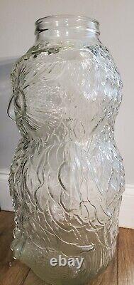 Vintage Owl Jar Glass Container Store Display The Wise Old Owl 21 Inches Tall