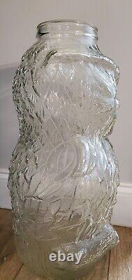 Vintage Owl Jar Glass Container Store Display The Wise Old Owl 21 Inches Tall