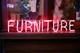 Vintage Pink Neon Sign Furniture Store Display Apothecary Counter Cabinet Old