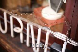 Vintage Pink Neon Sign Furniture Store Display Apothecary Counter Cabinet old