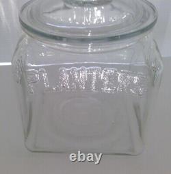 Vintage Planters Peanuts Glass Counter Jar Store Display and Lid Peanut Handle