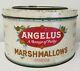 Vintage Rare Angelus Marshmallows Store Display Tin, Hinged Glass Lid, 5 Lb
