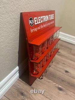 Vintage RCA Electron Tubes Metal Glass Jar Advertising Display