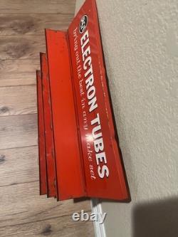Vintage RCA Electron Tubes Metal Glass Jar Advertising Display