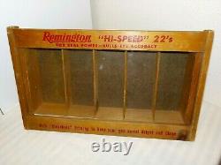 Vintage Remington Hi-speed 22's Wood & Glass Display Case