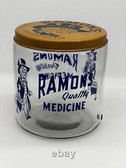 Vintage Retro Store Display Ramon's The Little Doctor Jar with Lid