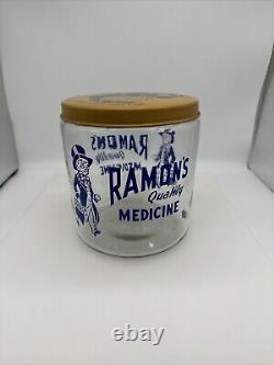Vintage Retro Store Display Ramon's The Little Doctor Jar with Lid