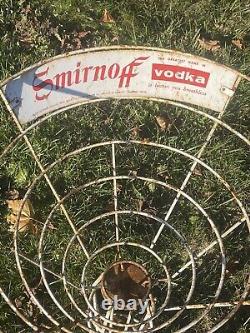 Vintage SMIRNOFF Vodka Advertising Store Display metal martini glass form