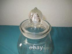 Vintage STORE Glass JAR COLGAN'S TAFFY-TOLU Clown Head Lid GUM Candy # 3132
