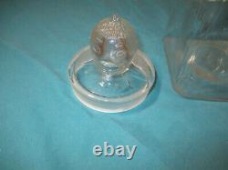 Vintage STORE Glass JAR COLGAN'S TAFFY-TOLU Clown Head Lid GUM Candy # 3132