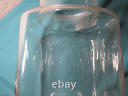 Vintage STORE Glass JAR COLGAN'S TAFFY-TOLU Clown Head Lid GUM Candy # 3132