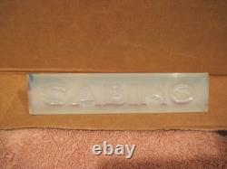 Vintage Sabino Opalesence Art Glass Store Display Sign Dealer Plaque Very Rare