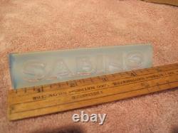 Vintage Sabino Opalesence Art Glass Store Display Sign Dealer Plaque Very Rare