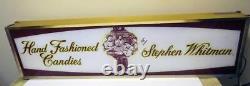 Vintage Stephen Whitman's Chocolates Lighted Glass Candy Sign-store Display USA