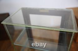 Vintage Store Counter Glass wood Display Case Antique Apothecary Cabinet shelf