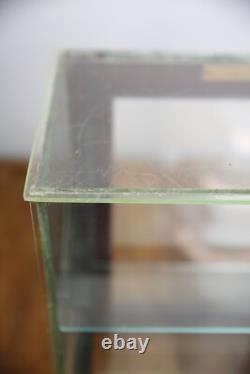Vintage Store Counter Glass wood Display Case Antique Apothecary Cabinet shelf