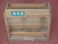 Vintage Store Counter Wood Glass Cabinet Display Case Hard Rubber Ace Comb