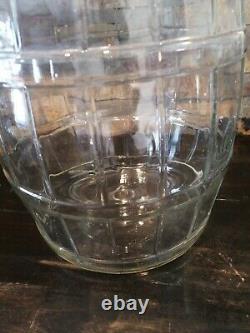 Vintage Store Display Glass Jar-wood Handle 13 Height