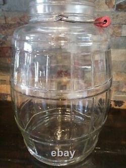 Vintage Store Display Glass Jar-wood Handle 13 Height