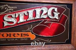 Vintage THE STING Mens Clothing Store Display Mirror sign workwear sanforized
