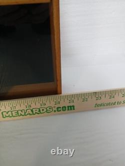 Vintage Tannery Lane Co Large 20 X 14 Display Case, Box With Slide In Glass