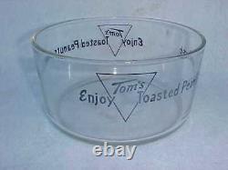 Vintage Tom's Peanut Half / Bowl Counter Jar, Lance Gordon's Display Store