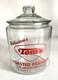 Vintage Tom's Toasted Peanuts Glass Store Counter Display Jar