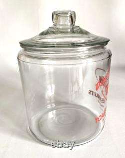 Vintage Tom's Toasted Peanuts Glass Store Counter Display Jar