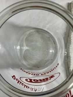 Vintage Tom's Toasted Peanuts Store Display Glass Jar with Metal Lid