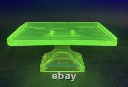 Vintage Vaseline Glass Clarks Teaberry Gum Store Display 1930s Uranium Glass