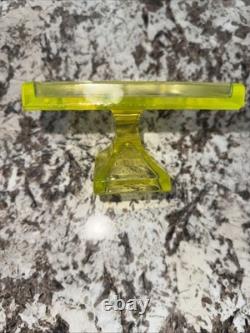 Vintage Vaseline Glass Clarks Teaberry Gum Store Display 1930s Uranium Glass