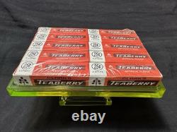 Vintage Vaseline/Uranium Clark's Teaberry Gum Glass Display Tray with Original Gum