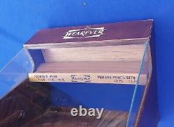 Vintage WEAREVER Advertising Wood/Glass Pen Nib Assortment Store Display Case